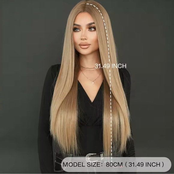 High Quality Sissy Crossdresser Long Straight Wig Blonde Gorgeous 31.5 inch - Picture 4 of 7